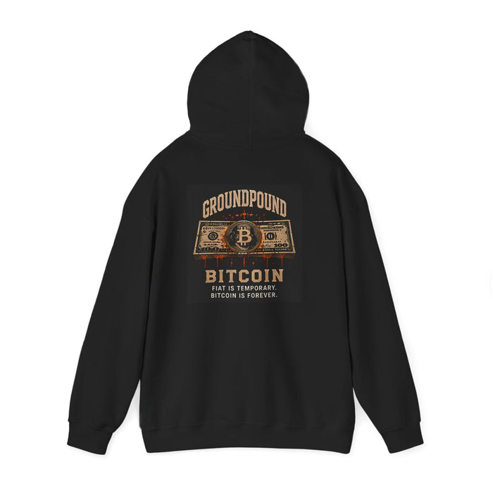 Ground Pound Bitcoin “Fiat Is Temporary. Bitcoin Is Forever” Hoodie - view 4