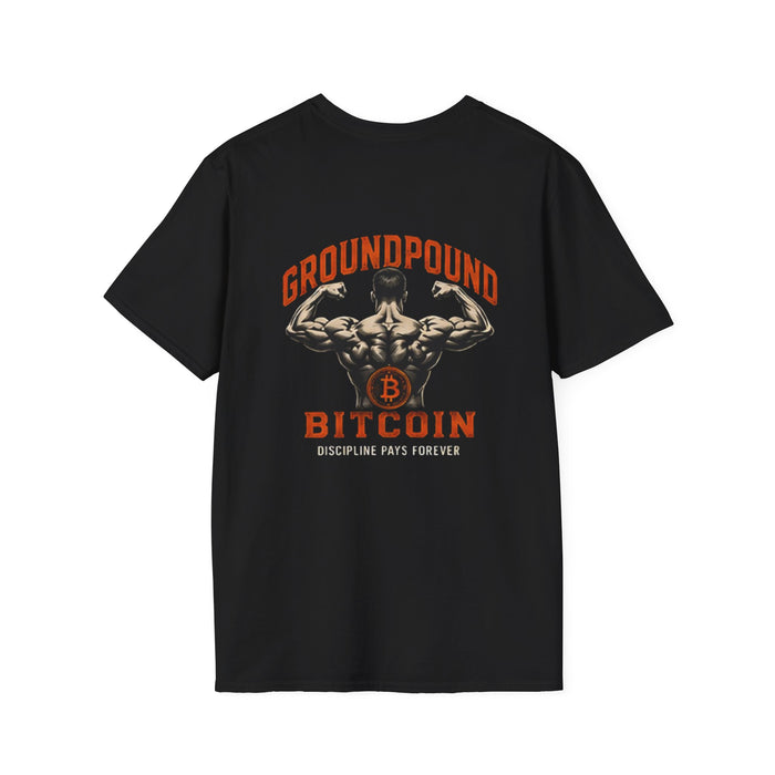 Ground Pound Bitcoin Discipline Pays Forever T-Shirt - view 3