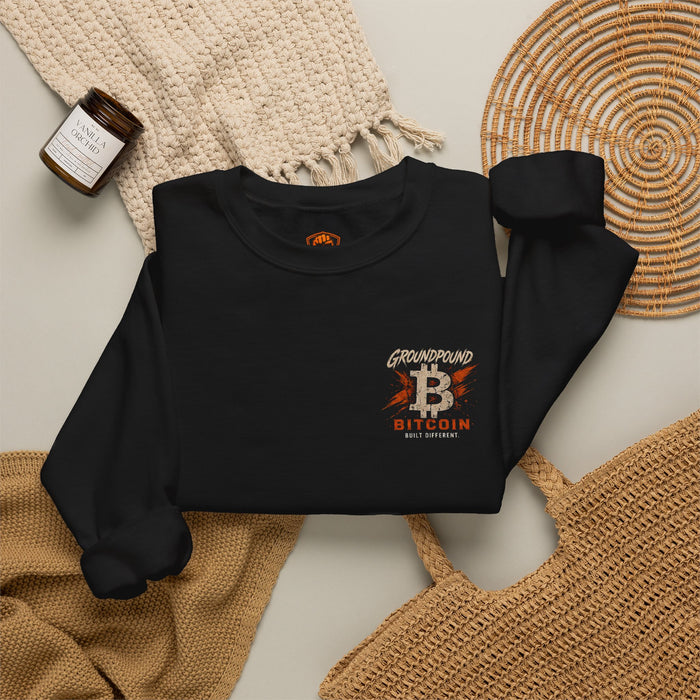 Ground Pound Bitcoin Built Different Crewneck Sweatshirt - view 5