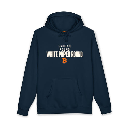Bitcoin Hoodie — “Ground Pound White Paper Round” Crypto Sweatshirt - view 2
