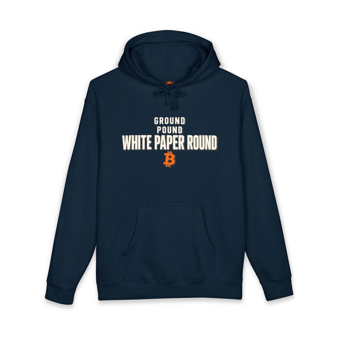 Bitcoin Hoodie — “Ground Pound White Paper Round” Crypto Sweatshirt - view 2