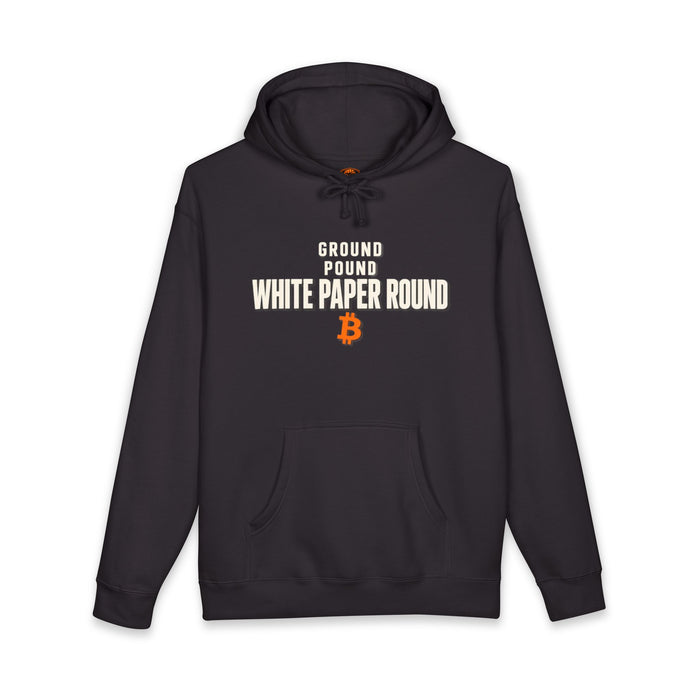 Bitcoin Hoodie — “Ground Pound White Paper Round” Crypto Sweatshirt - view 3