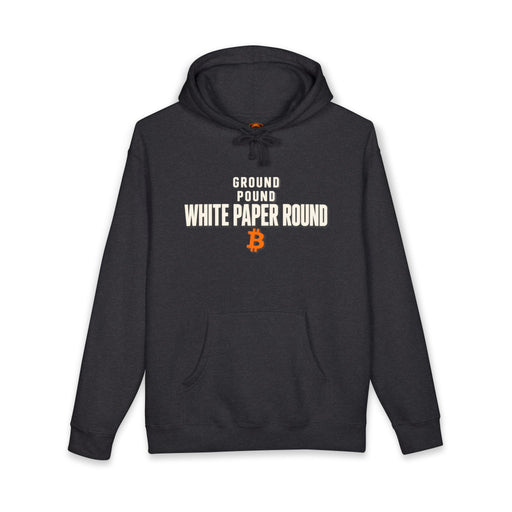Bitcoin Hoodie — “Ground Pound White Paper Round” Crypto Sweatshirt - view 1