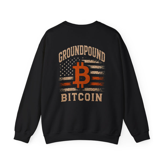 GroundPound Bitcoin American Flag Crewneck Sweatshirt - view 3