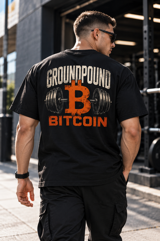 Ground Pound Bitcoin Weightlifting T-Shirt - view 1