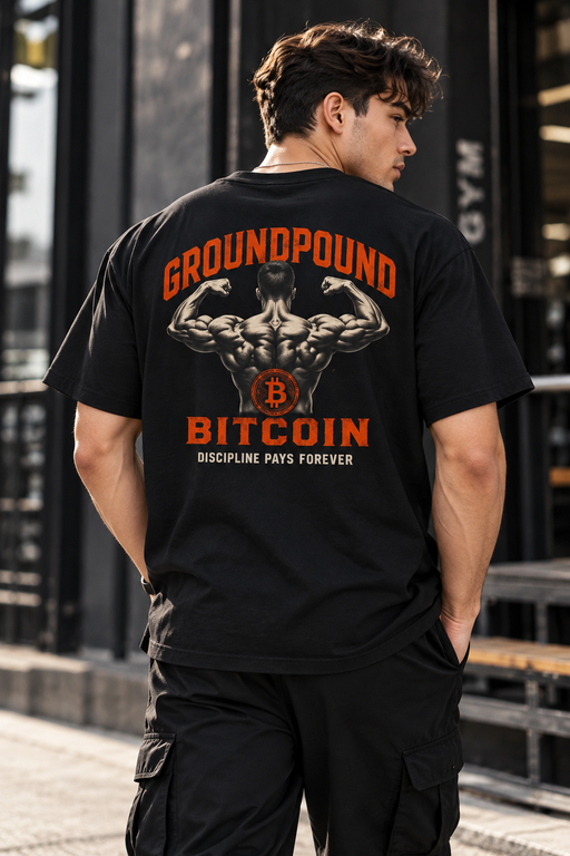 Ground Pound Bitcoin Discipline Pays Forever T-Shirt - view 1