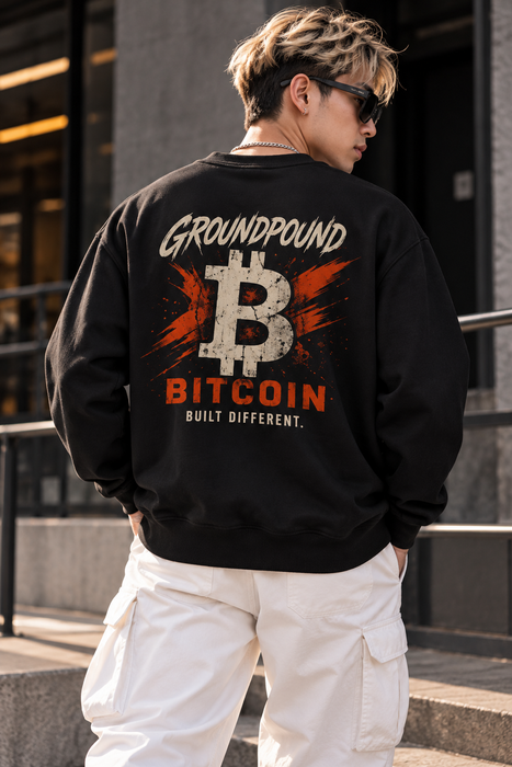 Ground Pound Bitcoin Built Different Crewneck Sweatshirt - view 1