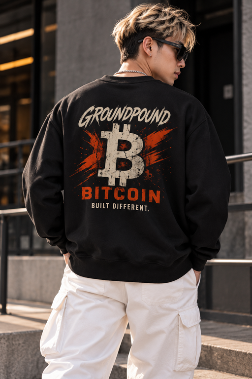 Ground Pound Bitcoin Built Different Crewneck Sweatshirt - view 1