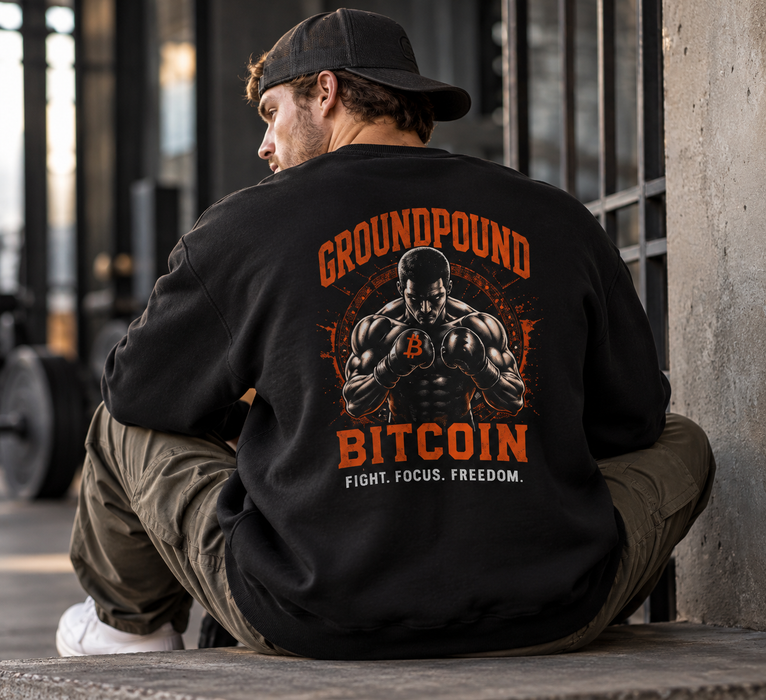 GroundPound Bitcoin Fight Focus Freedom Sweatshirt - view 1