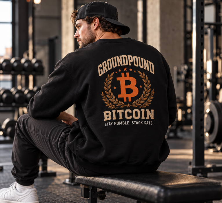 Bitcoin Ground Pound Crewneck Sweatshirt - view 1
