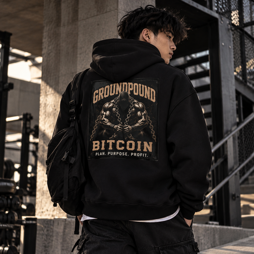 Ground Pound Bitcoin “Plan. Purpose. Profit.” Hoodie - view 1