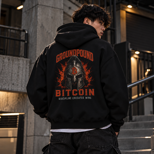 Ground Pound Bitcoin “Discipline Executes Wins” Hoodie - view 1