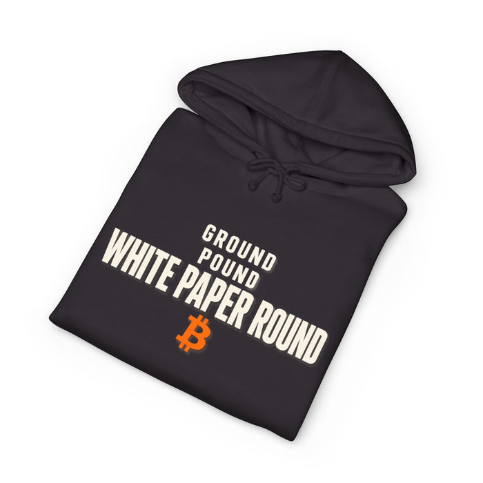 Bitcoin Hoodie — “Ground Pound White Paper Round” Crypto Sweatshirt - view 11