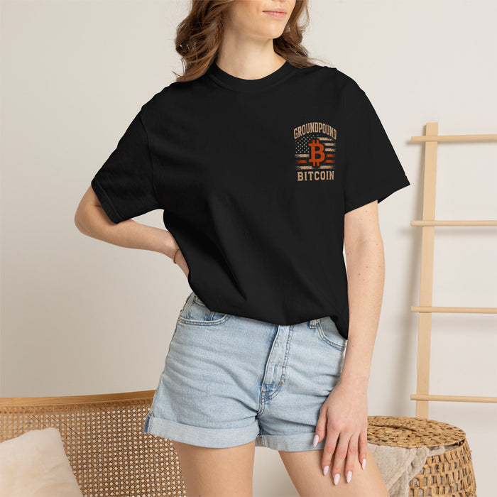 Groundpound Bitcoin T-Shirt — Vintage Flag Crypto Tee - view 5