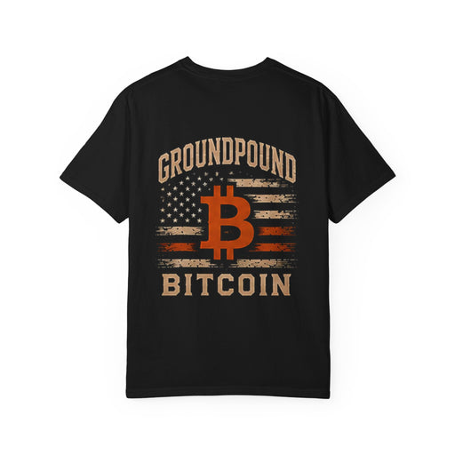 Groundpound Bitcoin T-Shirt — Vintage Flag Crypto Tee - view 2